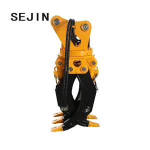 SEJIN06 Hot selling good hydraulic excavator hydraulic grapple steel safety grab high quality excavator rotating grab