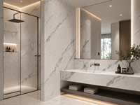 Dalle de marbre blanc Statuario pour revêtement mural haut de gamme, îlot de cuisine, plan de travail de salle de bain, carrelage de sol et panneau mural de fond