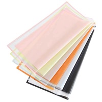 Papier d'emballage pour bouquets imperméable en gros, avec bordure transparente enduite OPP, en papier vérité de soie vierge pour fleurs