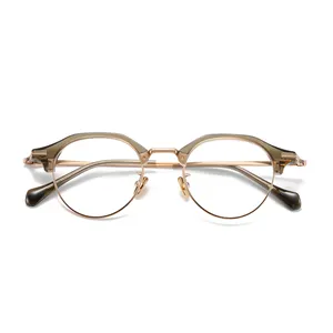 Figroad Customized Vintage Optical Frames Eye Glasses Metal Unisex Spectacle Eyewear Ready To Ship