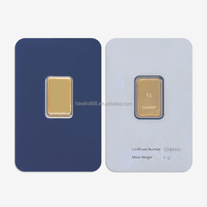 Barres <span class=keywords><strong>en</strong></span> laiton plaqué <span class=keywords><strong>or</strong></span> non magnétiques pour artisanat métallique, 2.5/5/10/15.5/20/1oz/50/100g, <span class=keywords><strong>en</strong></span> emballage blister - Product Image 3