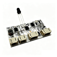 Kit de circuit imprimé LED RGB 5V DIY avec télécommande IR, bande LED dimmable et batterie pour l'artisanat en bois, boîte cadeau et ambiance lumineuse
