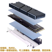 Radiateur en aluminium M.2, dissipateur thermique pour disque SSD NVMe NGFF M.2 2280