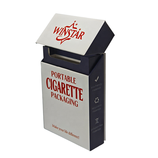 King Size Cigarette Style Tobacco Cone 5 Pack Box Magnetic Flip Top Cigarette Style Child Resistant Packaging