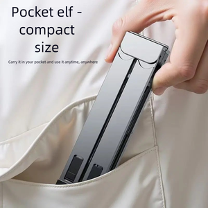Support pliable pour ordinateur portable en alliage d'aluminium, verrouillage automatique à ressort, 6 vitesses réglables, charge de 10 kg, léger pour le bureau et les voyages - Product Image 6