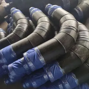 Underground Direct Buried HDPE Outer Pipe And Polyurethane Foam Insulation Elbow Bend Pipe Fitting