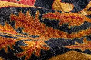 Tapis tibétain en laine et soie noué à la main, revêtement de sol luxueux fait main avec couleurs et motifs personnalisés pour la décoration intérieure - Product Image 3