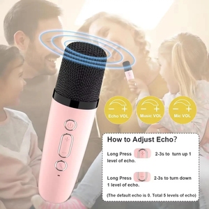 <span class=keywords><strong>Mejor</strong></span> regalo HiFi BT 5,3 portátil al aire libre o fiesta en casa colorido RGB LED Mini altavoz de <span class=keywords><strong>Karaoke</strong></span> con 2 micrófonos inalámbricos - Product Image 5
