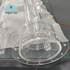 Componentes de Tubo Acrílico Personalizados de Alta Precisión TOMATO: Fabricación CNC y Mecanizado de Roscas Internas con Brida de Lucite - Product Image 2