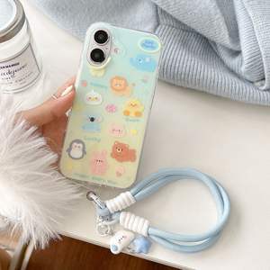 Gradiente blu doppio strato cartone animato animale <span class=keywords><strong>Cover</strong></span> per <span class=keywords><strong>iPhone</strong></span> 16 Pro Max per <span class=keywords><strong>Apple</strong></span> 15 <span class=keywords><strong>14</strong></span>/13 modello 11pro - Product Image 3