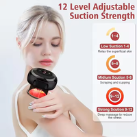 Gua Sha Outil de massage avec 12 niveaux de température et d'aspiration Ensemble de thérapie par ventouses dynamiques intelligentes, masseur de cellulite Machine à vide