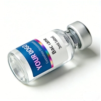 Étiquettes en vinyle à forte adhérence pour l'industrie des suppléments de peptides en poudre, marque privée, 3 ml, 5 ml, 10 ml