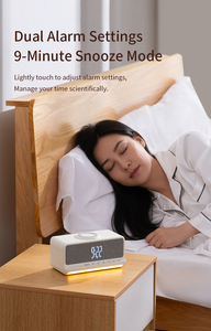 Multi-function V5.4 <b>Speaker</b> with 15W Wireless Charger Night Light Alarm Clock, 2000mAh Battery Touch Control <b>speaker</b> - Product Image 6