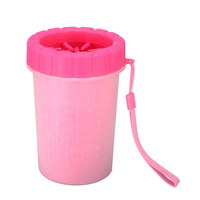 Tasse de toilettage portable en plastique souple pour l'hygiène des pattes d'animaux, brosse antibactérienne, outil de massage et de nettoyage manuel pour chiens