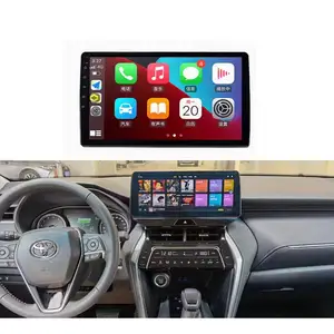 Painel do carro com tela gps de toque para Toyota Harrier 2021 2022 2023 2024, peças de atualização para LCD de mídia automática, acessórios modificados