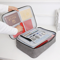 Sac de rangement portable le plus vendu, boîte de sécurité pour documents, étui pour la maison, le bureau, les voyages, les passeports, les certificats, les fichiers importants