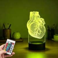 Nouvelle lampe de bureau LED moderne blanche personnalisée, illusion 3D créative, base en ABS, décoration pour la maison des enfants