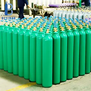 Vente en gros Acier de haute qualité 2L 5L 8L 10L 13.4L 20L Réservoir de gaz Bouteille d'oxygène médical