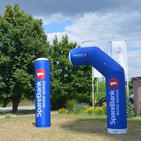 Arche d'entrée gonflable publicitaire extérieure imperméable de qualité supérieure avec logo imprimé et tailles personnalisées