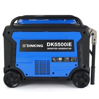 Dinking Super Leiser Benzin-Inverter-Generator 7500W Mit Griff und Rädern Klein