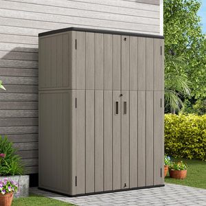 Abri de <span class=keywords><strong>rangement</strong></span> vertical extérieur étanche de 57 pieds cubes, armoire de <span class=keywords><strong>rangement</strong></span> pour cannes à pêche, jardin, cour - Product Image 5