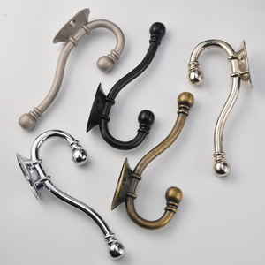 Crochets doubles en alliage de zinc massif, finition bronze antique, chrome noir, nickel argenté poli, quincaillerie pour le commerce de détail - Product Image 3