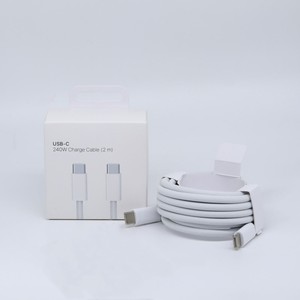 Cable de Datos PD de Alta Calidad de 240W, 1M 2M, Cable USB-<span class=keywords><strong>C</strong></span> Trenzado, Cargador PD para Teléfono Móvil, Tipo <span class=keywords><strong>C</strong></span> a Tipo <span class=keywords><strong>C</strong></span> para iPhone 17 16 15 Pro Max - Product Image 1