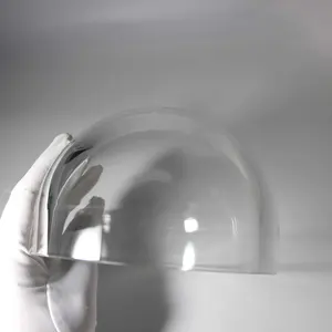 Cubierta de cúpula de vidrio de zafiro de sílice fundida hiper hemisférica de vidrio óptico de 132mm para cámara subacuática