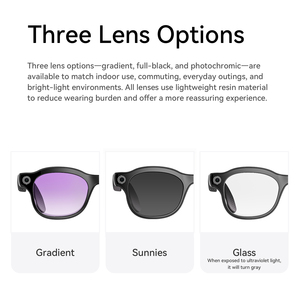 Lunettes intelligentes IA avec enregistreur vidéo, traduction de musique et appels, caméra et recharge sans fil - Product Image 6