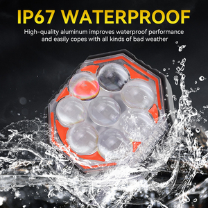 New Design Led Motorcycle Front Spotlight High Power Colorful <b>Light</b> Headlight IP67 Waterproof Driving Foglights for Trucks - Product Image 4