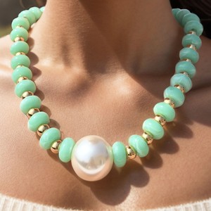 Collier de <span class=keywords><strong>perles</strong></span> Zooying faites à la main en pierre <span class=keywords><strong>Heishi</strong></span> colorée, motif géométrique disque volant, bijoux pour femme - Product Image 6