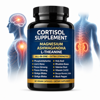 Capsules d'Ashwagandha, de Magnésium, de L-Théanine et de Rhodiola pour l'équilibre du cortisol, le soulagement du stress, le soutien du sommeil et l'amélioration de la mémoire