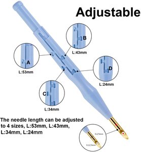 Juego de herramientas de ganchillo para tejer DIY con mango mágico, aguja de perforación de plástico cuadrada elegante, bordado de 3mm de espesor - Product Image 2