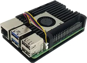 מארז שריון מסגסוגת אלומיניום RPI5 Pi 5 מצנן קירור פסיבי ל-Raspberry Pi 5 4GB/8GB עם מעטפת מערה מאוורר קירור