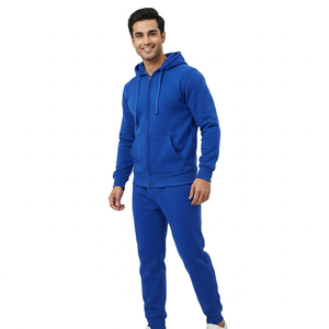 Conjunto Deportivo Personalizado Ecológico de Forro Polar para Invierno, Unisex, 100% Algodón, Traje Deportivo Liso con Cremallera para Entrenamiento - Product Image 1
