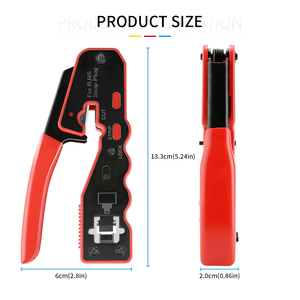 Eazy dây cắt và Vũ Nữ Thoát y RJ45 Uốn Tóc bồng công cụ vượt qua thông qua mạng Bộ công cụ <span class=keywords><strong>CAT5e</strong></span> CAT6 crimper thiết bị sợi quang - Product Image 6