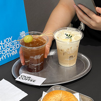 Gobelet à boisson en PET résistant à la chaleur à 120 degrés avec logo personnalisé pour comptoir de café, bar à emporter, café