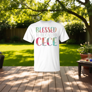 Camiseta Blessed To Be Called Cece, blanca, unisex, talla mediana para adultos - Product Image 3