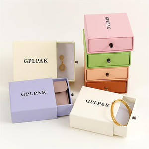 Paquete de papel de cajón de lujo con logotipo personalizado Bijoux Beige cajas de joyería Scatole Bigiotteria caja de regalo rígida para joyería - Product Image 6