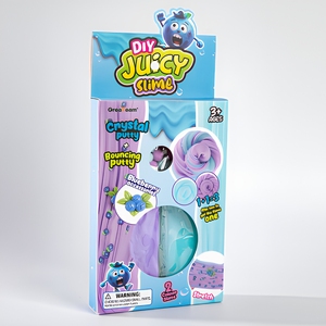 Slime cristallin bleu doux, argile super légère violette, emballage créatif en boîte, breloques myrtilles, slime juteux DIY, plus de jeu pour les enfants - Product Image 5