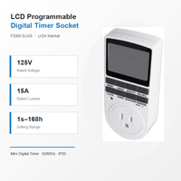 Enchufe Inteligente Kampa USA con Pantalla LCD, Temporizador Digital Programable, Medidor de Energía, 15A 230V, Ahorro de Energía, Control del Hogar