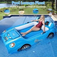 Radeau gonflable double place en PVC pour voiture, modèle LH2024060304, fourni par le fabricant, pour couples, avec glacière intégrée pour piscine et plage