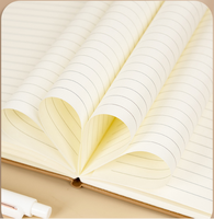 Carnet de notes A5 personnalisé avec logo, couverture rigide en papier kraft recyclable, imprimé, avec bande élastique pour étudiants