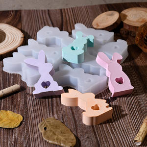 Moule à colle pour <span class=keywords><strong>bricolage</strong></span> Pâques 7 Soins <span class=keywords><strong>Lapin</strong></span> 2 Moule en silicone Plâtre Bougie Décoration - Product Image 2