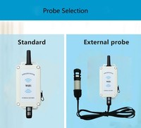 Sonde externe sans fil IP67 WIFI pour température et humidité, batterie au lithium rechargeable/haute capacité en option
