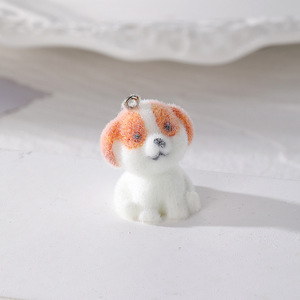 Colgante de resina plástica con diseño de cachorro Pomeranian Corgi, accesorio DIY de peluche lindo para pendientes y llaveros con pegamento epoxi - Product Image 2