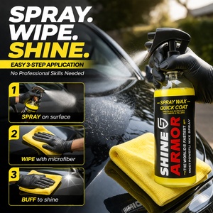 SHINE ARMOR Cera en Aerosol Líquida Amarilla de 250 ml - Acabado Repelente al Agua y Sin Rayas para Vehículos - Product Image 5
