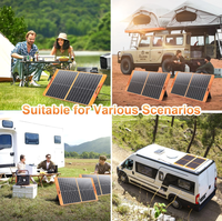 Chargeur solaire pliable pour téléphone portable, panneau solaire portable pour le camping en plein air, la randonnée, chargeur solaire haute efficacité 100W