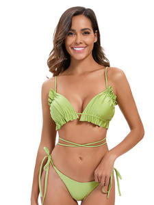 Maillot de bain fitness respirant et écologique pour femmes européennes et américaines-Motif solide imprimé découpé dans le dos-Design Sexy Plus - Product Image 4