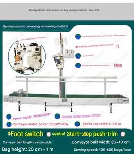 Máquina de Coser Semiautomática Industrial y Comercial para Bolsas de Papel Kraft, Bolsas Tejidas, Máquina Cerradora de Bolsas de Papel - Product Image 4